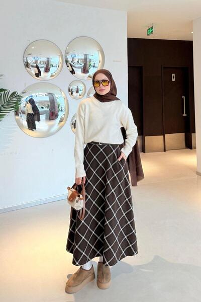 Şulemoda Giyim Idil Etek Bitter Coffee