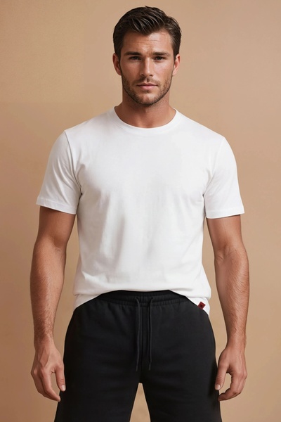 RunGear Up تي شيرت رجالي 100% قطن كاجوال / أساسي بقصة عادية - ملابس يومية / ر...