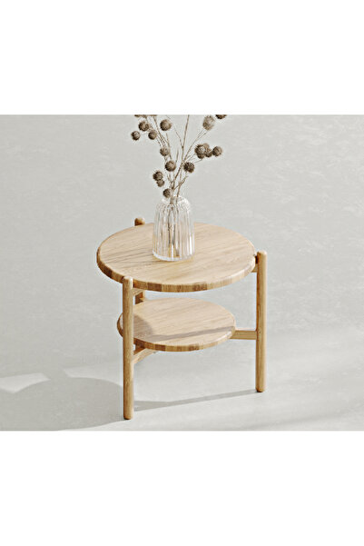 Normod Norac Masif Meşe Yan Sehpa