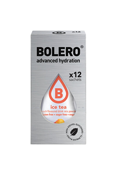Bolero منكهات ترطيب وتحلية المياه نكهة شاي الخوخ المثلج (12 حبة)