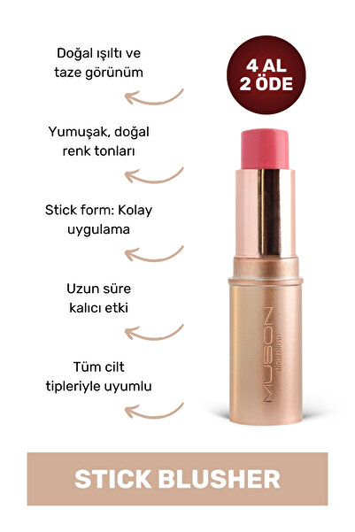 Muson Stick Blusher - Pink Echo Pembe