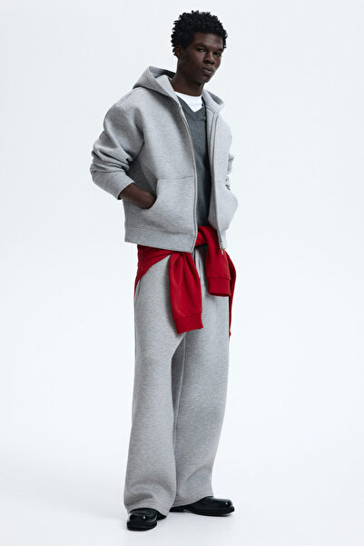 H&M Kapüşonlu ve Fermuarlı Scuba Üst Loose Fit