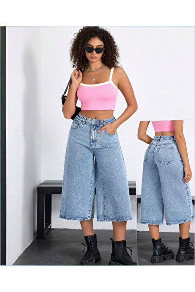 MARLİX Baggy Denim Bermuda Shorts