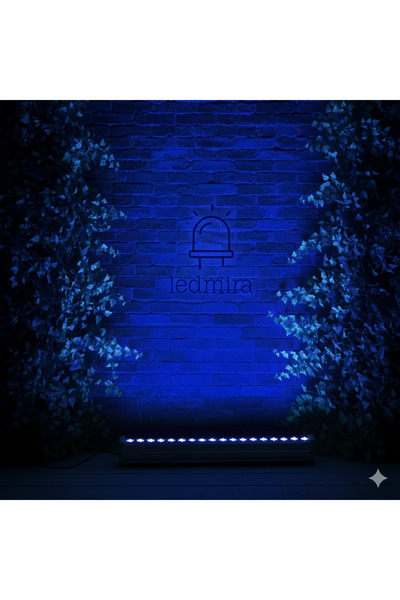 Ledmira 18w - 50cm Mavi Renk Işık Wallwasher Duvar, Minare, Bina Ve Ağaç Boyama