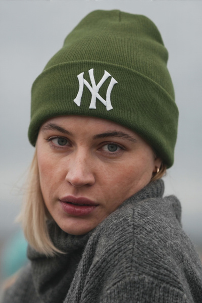 Verahed NY New York Pălărie de iarnă unisex cu textura moale brodata, tricota...