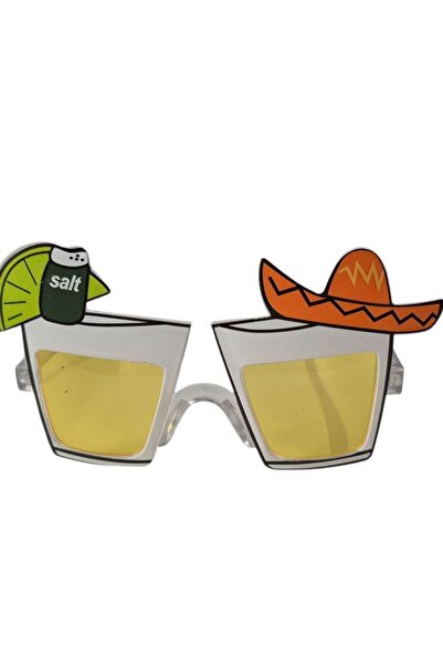 Pandoli Partidolu Tekila Tequila Parti Gözlüğü Soft Sarı Camlı hawaian