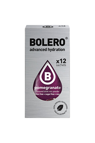 Bolero منكهات ترطيب وتحلية المياه نكهة الرمان (12 حبة) - Advanced Hydration D...