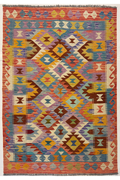 Afgan Halı El Dokuma Afgan Kilim 100% Yün Kök Boya Elsanat Eserı ile Harıka D...