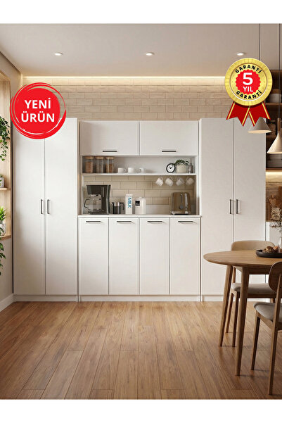 dorpek Tuco 4 Kapaklı Mutfak Dolabı & 2*Tuco 2 Kapaklı 5 Raflı Kiler Dolabı Ç...