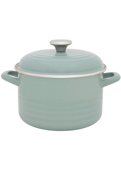 Metalac Oala cu capac Standard Wave Verde Metalacemail, 20cm, 4l, Verde pastel