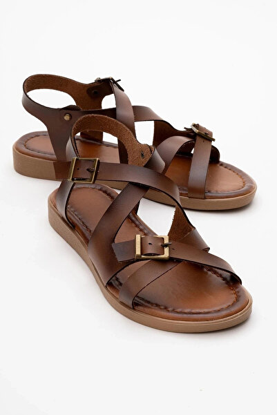 Lively Stylish Sandale confortabile încrucișate reglabile cu cataramă dublă d...