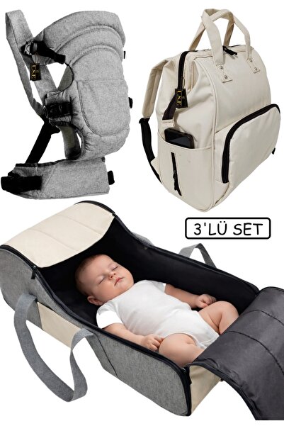 USF Portbebe Ana Kucağı Bebek Taşıma Çift Yönlü Kanguru Bebek Bakım Çantası 3...