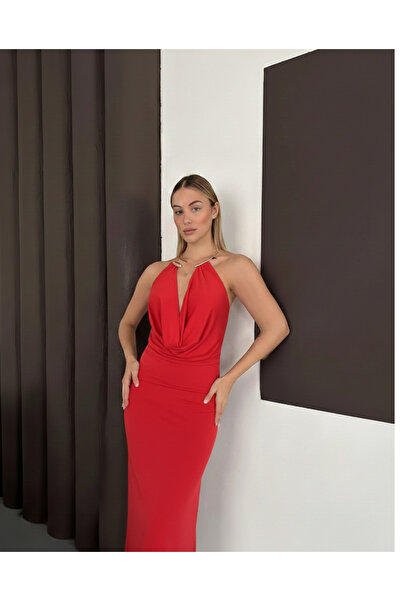 BY SE'MAS WEAR Καθημερινό φόρεμα με λεπτομέρεια στην πλάτη, σκίσιμο στο πλάι ...