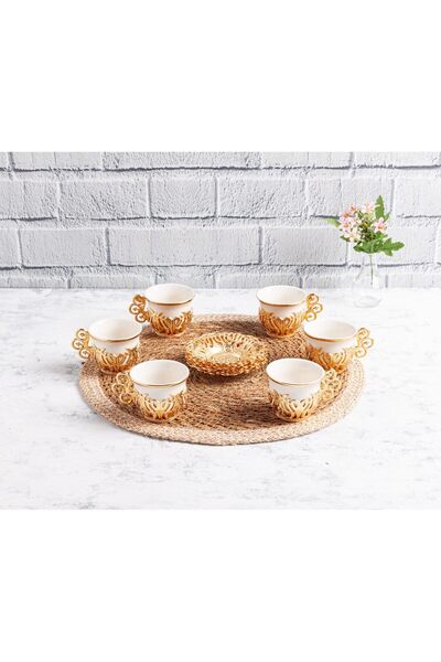 E orient طقم تقديم القهوة التركية طقم فناجين قهوة معدنية طقم فناجين قهوة عربي...