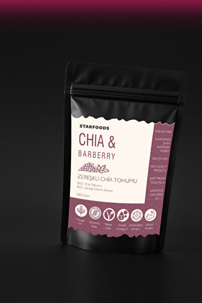 STARFOODS Chia Tohumu & Zereşk Üzümü Barberin Zerişli Chia Seeds & Zereshk Ch...
