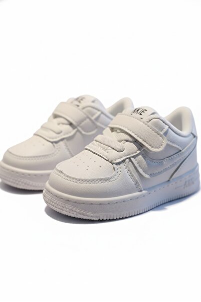 Superbaby Adidasi albi pentru copii pentru primii pasi, cu siret elastic si b...