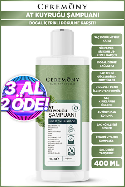 Ceremony At Kuyruğu,Biberiye ve Hyalüronik İçeren 15 Bileşenli Şampuan 400ml