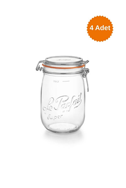 Le Parfait Super Glass Jar 1L (4 Pieces)