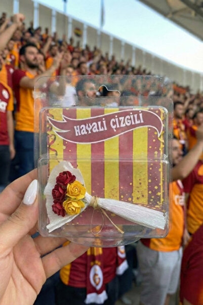 Hayali Çizgili Kırmızı Sarı Tutku | Taraftarlara Özel Mini Buket – Dekoratif ...