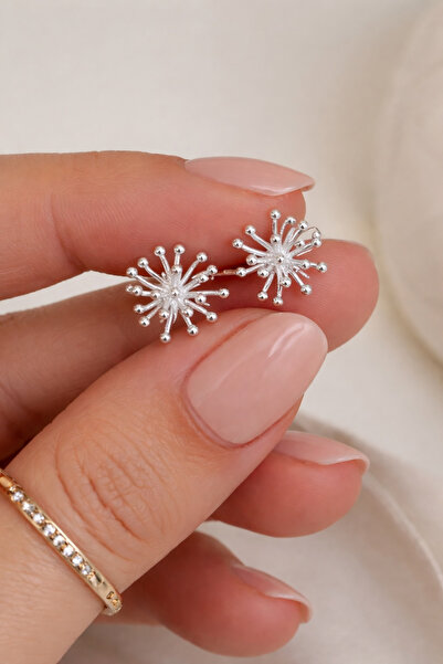 Sevil Gülgün Atelier Silver Color Starbust Starburst Earrings - Design Modern...