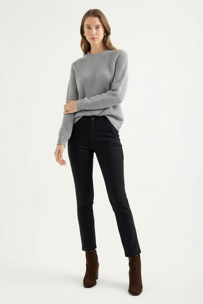 Masha Kate Dar Kesim Kanvas Pantolon