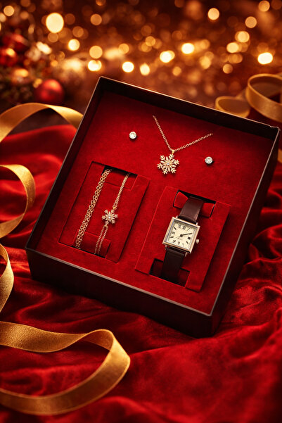 wesscollection Kadın Kol Saati Kolye Bileklik Ve Küpe Seti