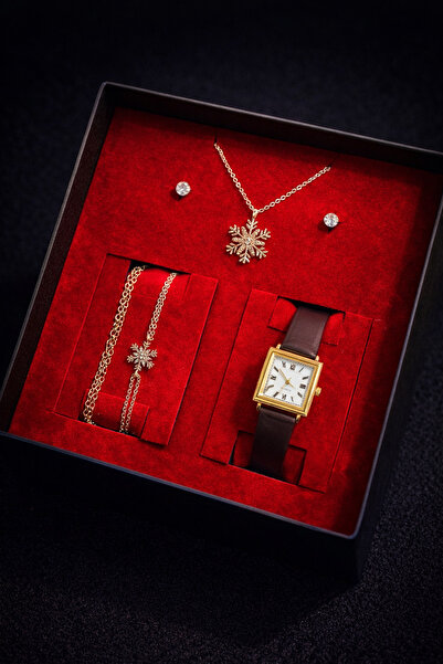 wesscollection Kadın Kol Saati Kolye Bileklik Ve Küpe Seti