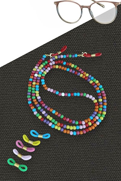 nftart.design حزام حبل النظارات المصنوع يدويًا من عالم الخرز الملون