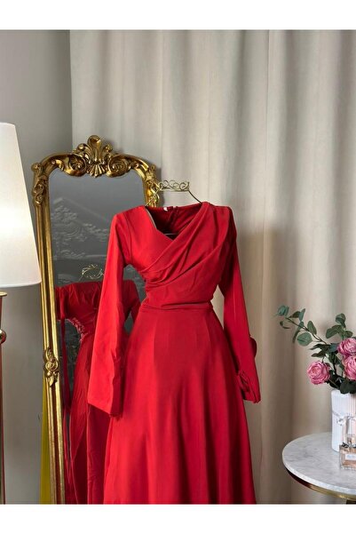 vanus fashion فستان سهره ميدي 4675