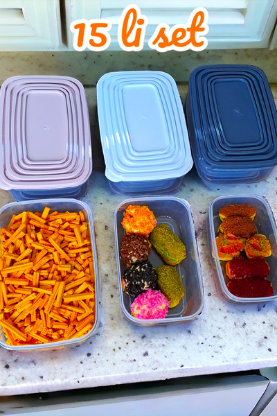 SWENCRAFT Storage Container 15 Pieces Food Storage Box Rectangular Food Container That Can Be Used in Freezer and Microwave