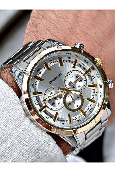 Choppers ساعة يد رجالية معدنية للموسم الجديد