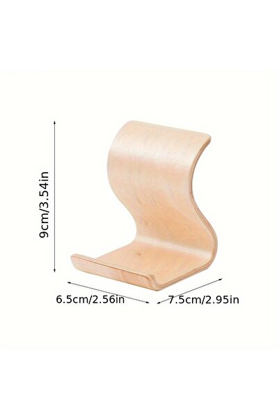 Choice حامل هاتف خشبي جديد بلون الخشب | حامل هاتف مكتبي خشبي محمول جديد | حام...