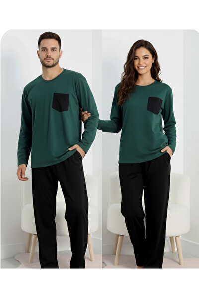 Tunicom Yılbaşı Aile kombini pijama takımı 1 adet erkek pijama takımı