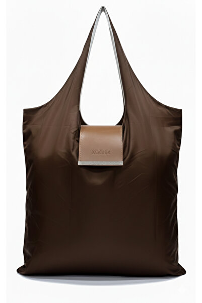 Çanta Trend Brown Stylish Designed Foldable Grocery & Shopping Bag