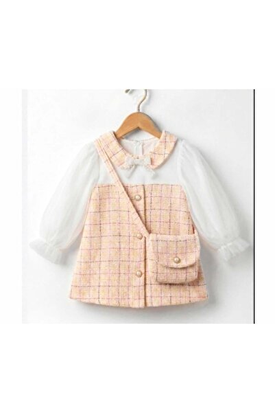 Minim KIZ KOLU TÜLLÜ ÇANTALI ELBİSE