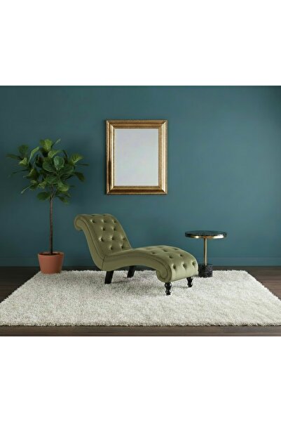 Ebrar Home Design Lüks Kadife Kapitoni Uzanma Koltuğu - Modern Josephine Köşe...