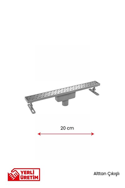 GGama Alttan Çıkışlı Lineer Süzgeç Duş Kanalı Banyo Gideri 20 cm
