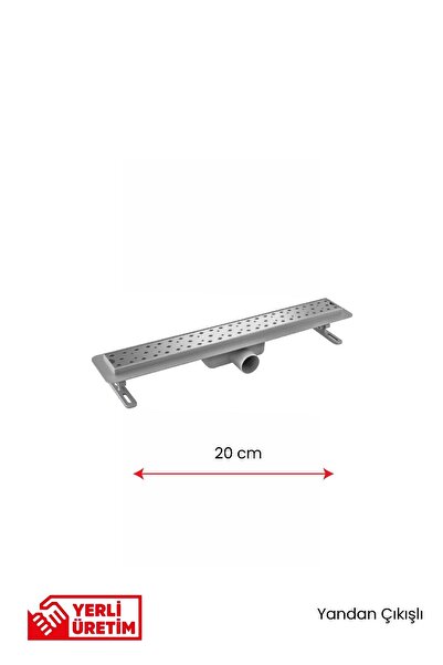 GGama Seramik Uyumlu Yandan Çıkışlı Lineer Süzgeç Duş Kanalı 20 cm