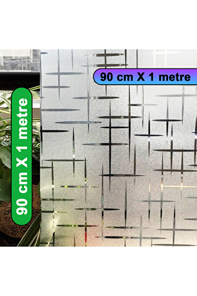 Örtücüm 90 Cm X 1 Metre Buzlu Statik Kumlama Cam Folyo Ev Ofis Duşakabin Cam ...
