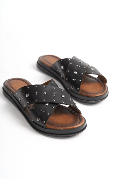 Lively Stylish Papuci Trock din piele Mia