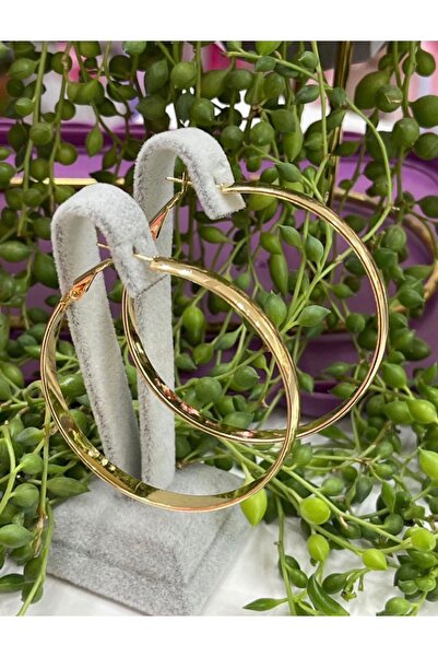 artistik bijuteri çelik halka küpe 5 cm çapında