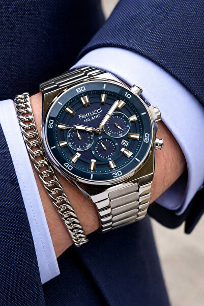 Ferrucci Erkek Saati Çelik 3atm 2 Yıl Garantili Saat