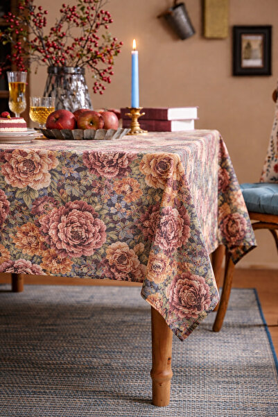 Alacastore Dijital Baskı Vintage Dertsiz Leke Tutmaz Masa Örtüsü