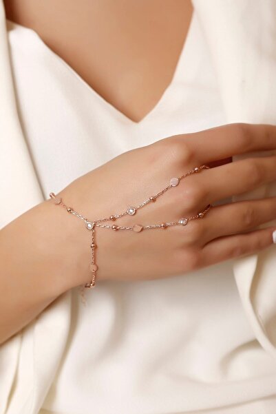 SARIASLAN Kadın Pullu 925 Ayar Gümüş Şahmeran, Kalın Zincirli Rose Gold
