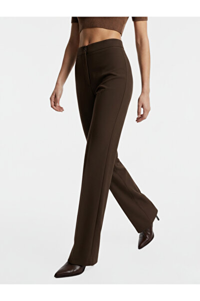 Nelli Studio بنطلون مستقيم عالي الخصر NS018