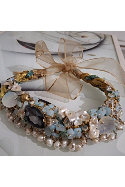 azra takı tasarım Handmade Natural Pearl, Natural Stone, Handmade Flower, Bra...