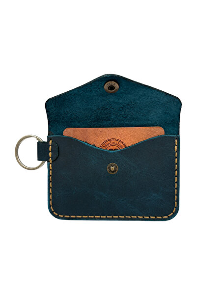 Minimalim Leather Craft Deri El Yapımı Kartlık & Anahtarlık