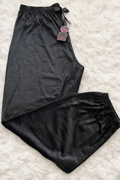 Lady Queen Γαλλικό βελούδινο παντελόνι πιτζάμα με ελαστικό τελείωμα στα τελει...