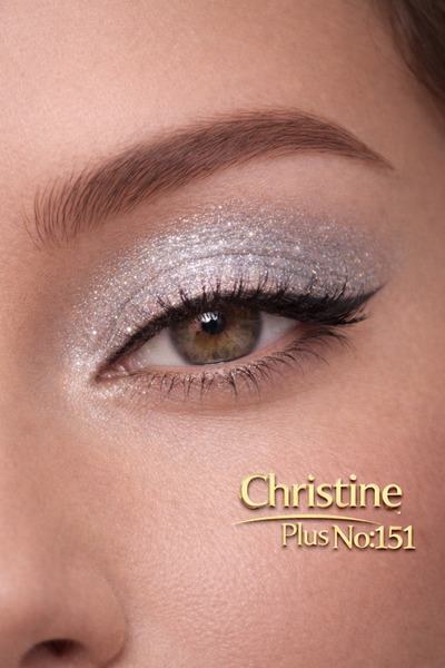 Christine Plus Toz Yapıda İnce Işıltılı Göz Farı – Açık Gümüş Rengi No:151 (E...