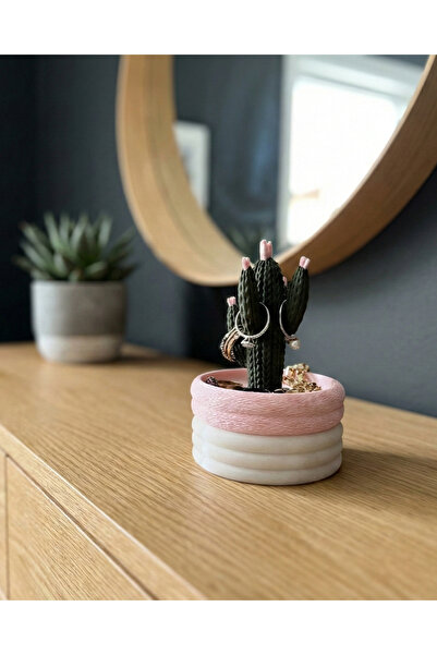 Elana Design Cutie de bijuterii cu design cactus |   Organizator pentru inele...